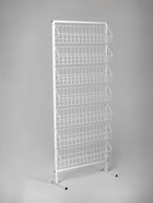 Стойка для семян 7 корзин, 60×25×160 см, размер кармана 10×7×7.5, белая - Фото 3