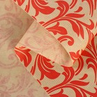Бумага упаковочная крафт "Ветки бордовые", 0.6 x 10 м, 40 гр/м2 - Фото 3