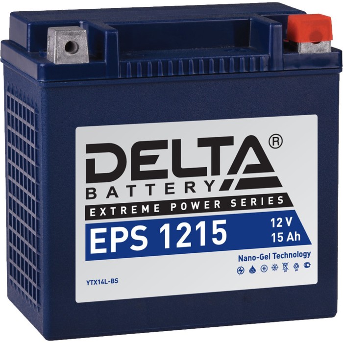 Аккумуляторная батарея Delta EPS 1215(YTX14L- ВS)12V, 15 Ач обратная(- +) - Фото 1