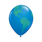 Шар латексный 11" «Планета земля», 5-сторонний, набор 25 шт., цвет голубой - Фото 1