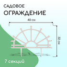 Ограждение декоративное, 32 × 280 см, 7 секций, пластик, белое, «Штурвал» 3304305 - фото 10851161