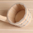 Ковш - черпак для бани и сауны, 500 мл, липа, нержавеющий обруч, 20 см, «Добропаровъ» - Фото 4