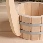 Ковш - черпак для бани и сауны, 500 мл, липа, нержавеющий обруч, 20 см, «Добропаровъ» - Фото 5