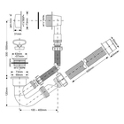 Сифон (трап) для ванны McAlpine MRB4С, 1 1/4"х40 мм,  с переливом и гофрой - Фото 2