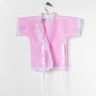 Рубашка для крещения А.0055-44, розовый, рост 68 см - Фото 3