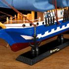 Корабль сувенирный средний «Всадник», паруса синие, микс, 43х8,5х39 см - Фото 4
