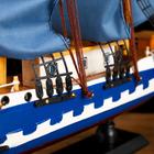 Корабль сувенирный средний «Всадник», паруса синие, микс, 43х8,5х39 см - Фото 5