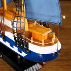 Корабль сувенирный средний «Всадник», паруса синие, микс, 43х8,5х39 см - Фото 6