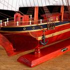 Корабль сувенирный большой «Гайрет», борта красное дерево, паруса белые, 82×13×62 см - Фото 4