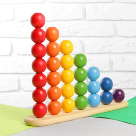 Пирамидка «Абака радуга с шариками», шарик: 3,2 см