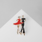 Брошь «Танцоры», красно-чёрная в золоте - Фото 2