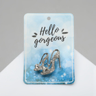 Брошь «Туфель пара», цвет белый в серебре - Фото 1