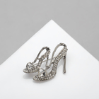 Брошь «Туфель пара», цвет белый в серебре - Фото 2