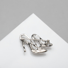 Брошь «Туфель пара», цвет белый в серебре - Фото 3