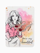 Брошь «Туфель пара», красная, белый в золоте - Фото 5