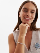 Браслет со стразами "Лёд" элегантность, 1 ряд, цвет белый в серебре, 18см - фото 809268943