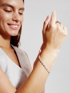 Браслет со стразами «Лёд» ручей, цвет белый в серебре, 18 см - Фото 3