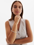 Браслет со стразами "Лёд" ручей, цвет белый в серебре, 18см - фото 809268967