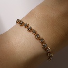 Браслет со стразами «Лёд» ручей, цвет белый золоте, 18 см - Фото 3