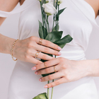 Браслет со стразами «Лёд» ручей, цвет белый золоте, 18 см - Фото 4