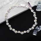 Браслет со стразами «Лёд» ручей, цвет радужный в серебре, 18 см - Фото 3