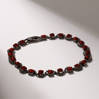 Браслет со стразами «Лёд» ручей, цвет красный в сером металле, 18 см - Фото 2