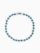 Браслет со стразами «Лёд» ручей, цвет голубой в серебре, 18 см - Фото 1