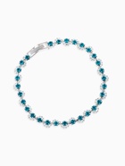 Браслет со стразами «Лёд» ручей, цвет голубой в серебре, 18 см 2757392