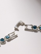 Браслет со стразами «Лёд» ручей, цвет голубой в серебре, 18 см 2757392