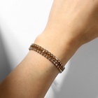 Браслет со стразами «Лёд» элегантность, строчки, цвет бело-золотой, 18 см - Фото 6