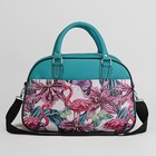 Сумка дорожная, отдел на молнии, наружный карман, цвет бирюзовый/сиреневый - Фото 2