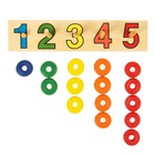 Пирамидка логическая "Учимся считать" с цифрами - фото 3451530