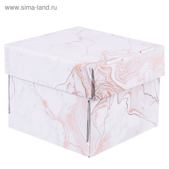 Коробка складная «Мраморная», 15 × 15 × 12 см - Фото 1