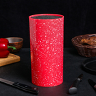 Подставка для ножей «Красный гранит», 11×22 см, с наполнителем - фото 8655538