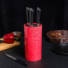 Подставка для ножей «Красный гранит», 11×22 см, с наполнителем - Фото 3