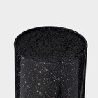 Подставка для ножей с наполнителем «Чёрный гранит», 22×11 см, пластик, чёрная - Фото 4