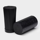 Подставка для ножей с наполнителем «Чёрный гранит», 22×11 см, пластик, чёрная - Фото 5