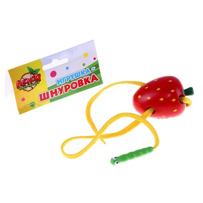 Шнуровка "Клубничка с червячком"