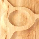 Менажница деревянная «Паб», d=25 см, с разделочной доской, массив ясеня - Фото 4