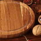 Менажница деревянная "Конти", с разделочной доской, d-20 см, массив дуба - Фото 4