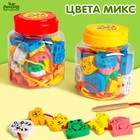 Шнуровка в банке 40 деталей «Животные», 2 иглы, 2 шнурка, МИКС - Фото 4