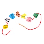 Шнуровка в банке 40 деталей «Животные», 2 иглы, 2 шнурка, МИКС - Фото 6