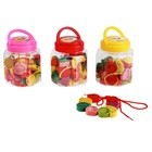 Шнуровка в банке 40 деталей «Фрукты», 2 иглы дерев, 2 шнурка, МИКС - Фото 4