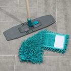 Швабра для мытья пола плоская, ручка 120 см, насадка микрофибра букли 40×10 см, цвет МИКС - Фото 4