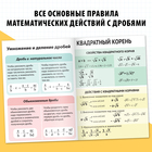 Книжка-шпаргалка по математике «Дроби», 8 стр., 5‒9 класс - фото 8635744