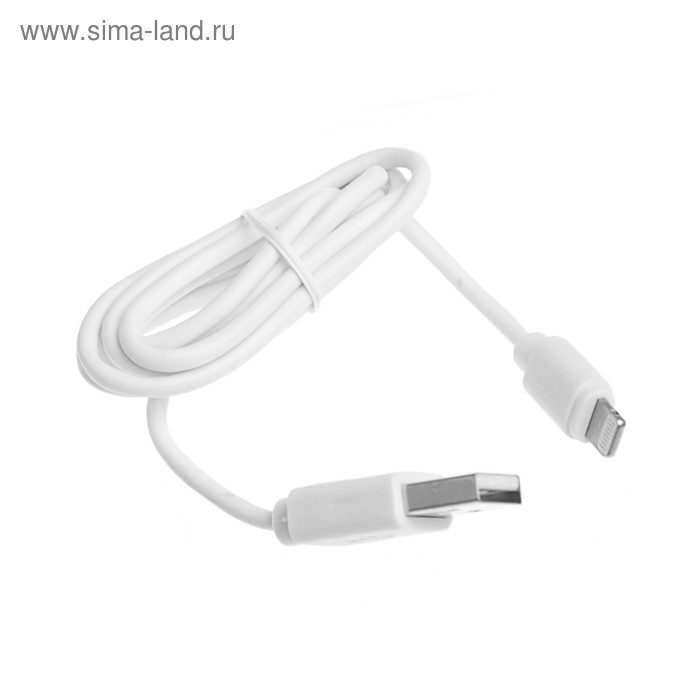 Кабель CODE, Lightning - USB, 1 А, 1 м, белый - Фото 1