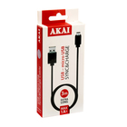 Кабель Akai, USB - micro USB, 1 А, 3 м, черный - Фото 3