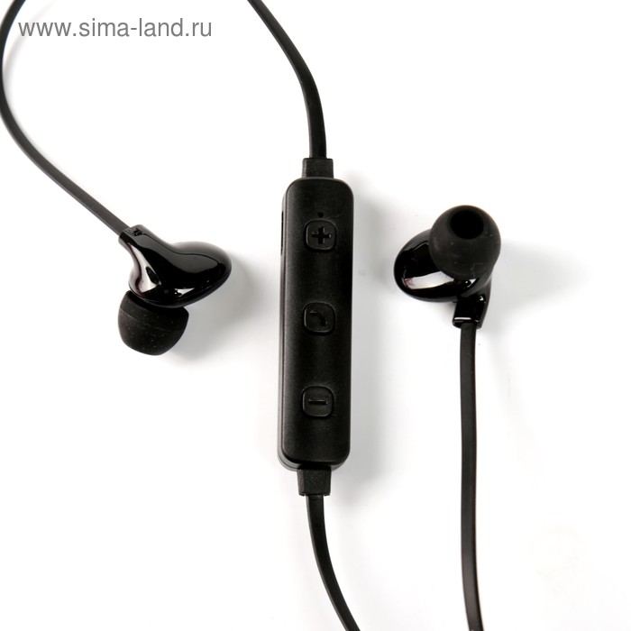 Наушники Akai HD-201B, беспроводные, вакуумные, микрофон, BT v4.1, 60 мАч, черные - Фото 1