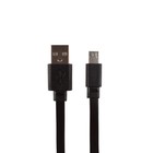 Кабель CODE, USB - micro USB, плоский, 1 А, 1 м, черный - Фото 1