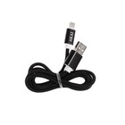 Кабель Akai, Lightning - USB, текстильная оплетка, плоский, 1.5 А, 1 м, черный - Фото 2